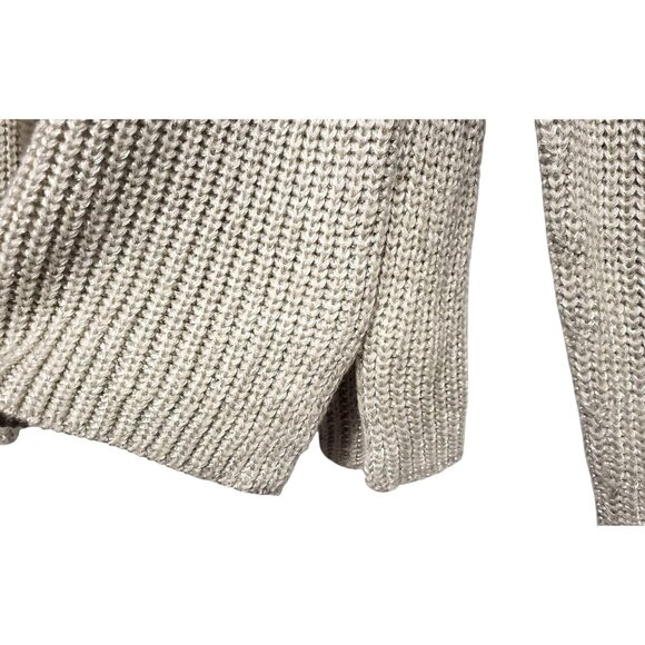 Polo Ralph Lauren Ecru Lurex Beaded Roll Neck Sweater - Picture 6 of 15